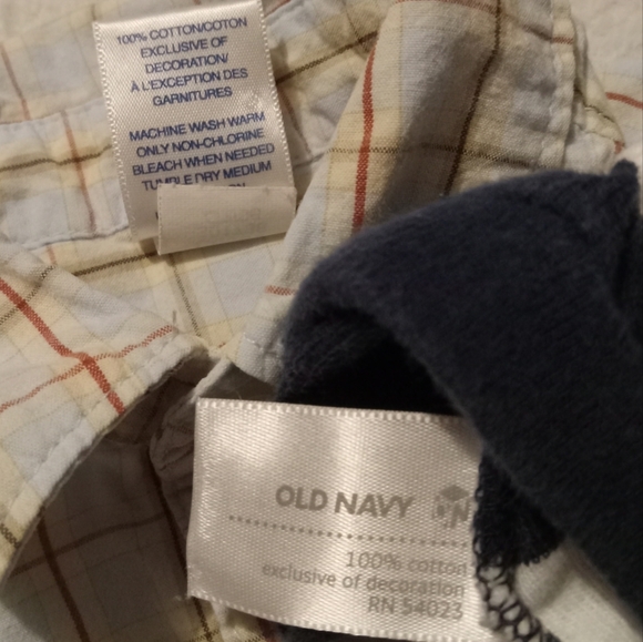 Old Navy 2pc Plaid & Stripe Romper Set - Picture 4 of 5